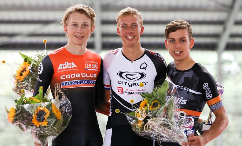 Podium eindklassement Sprint Kwant Scheperkamp Nijenhuis