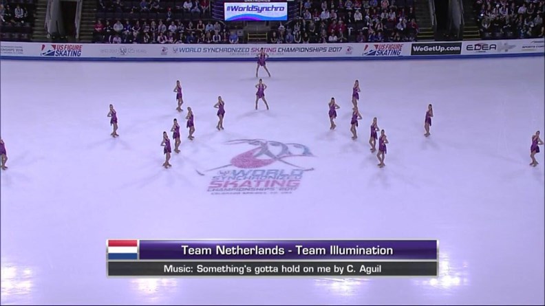 Screenshot Nederland WK synchroonschaatsen