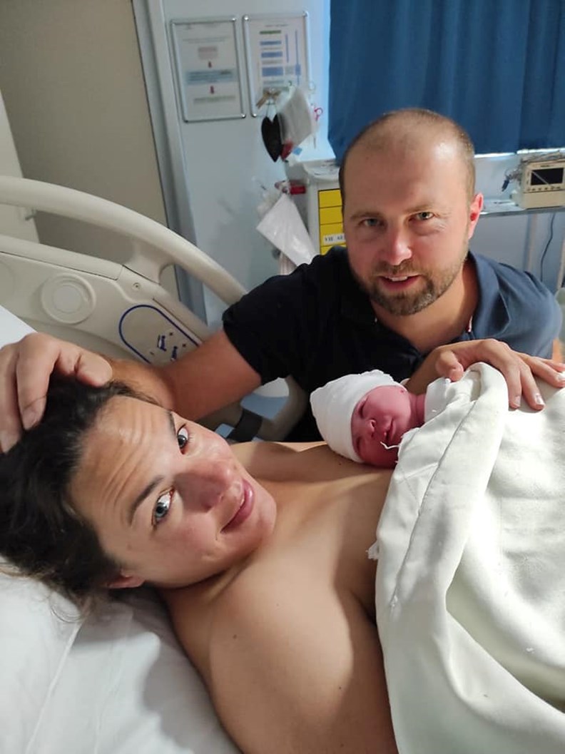 Marrit Leenstra en Matteo Anesi met dochter Melissa