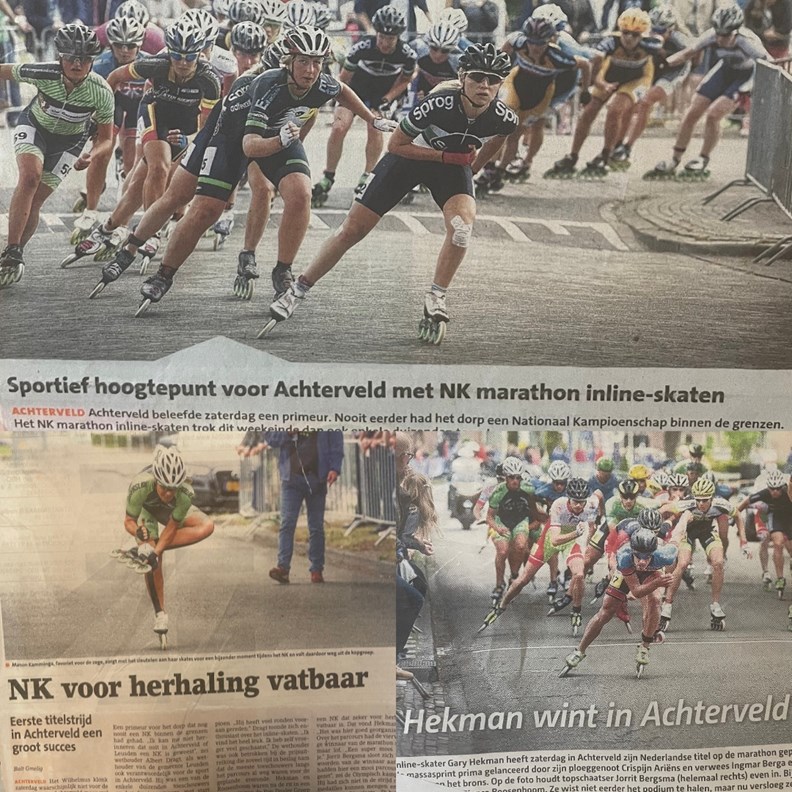 Collage kranten over NK Achterveld 2015