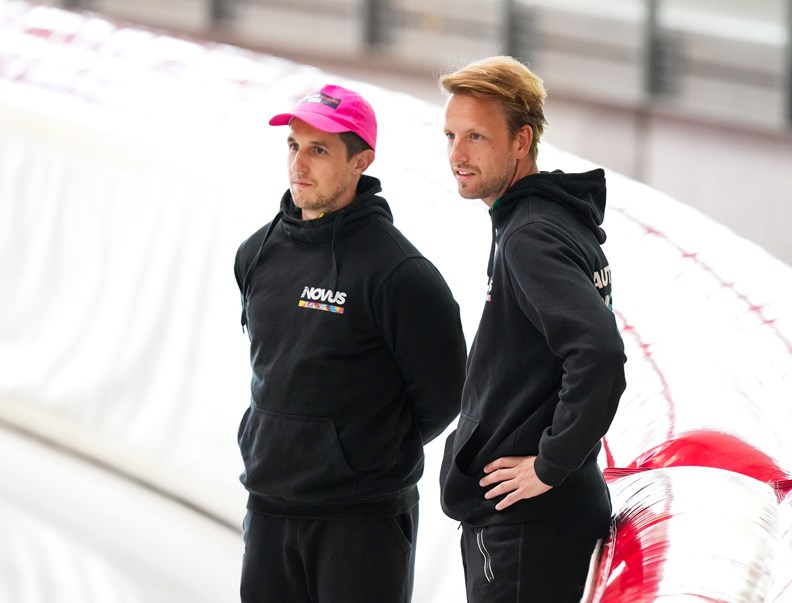 Daniel Greig en Michel Mulder, coaches Team Novus