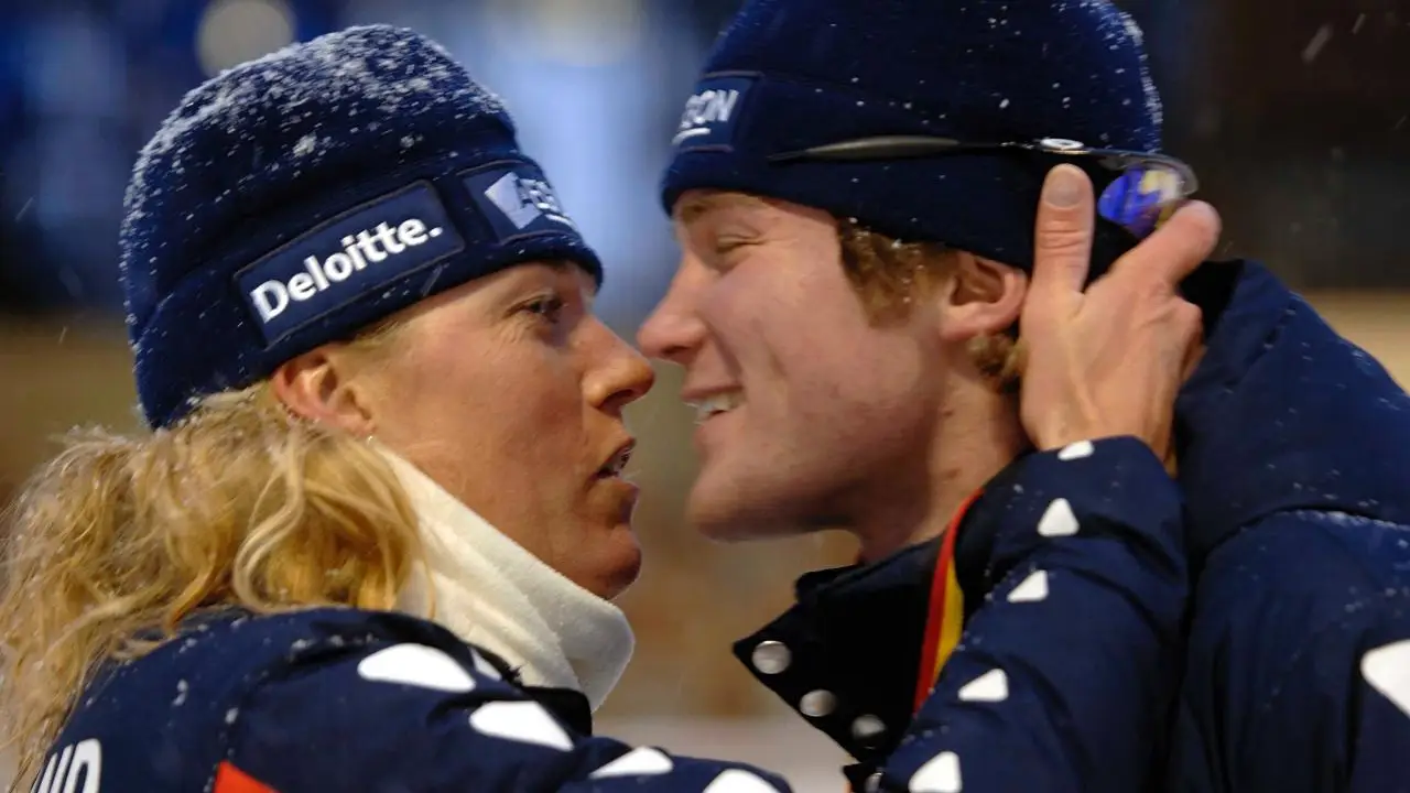Remco olde Heuvel en Ingrid Paul, World Cup Inzell 2005
