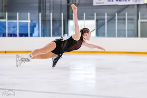 Angel Delevaque tijdens de KNSB cup in Alkmaar