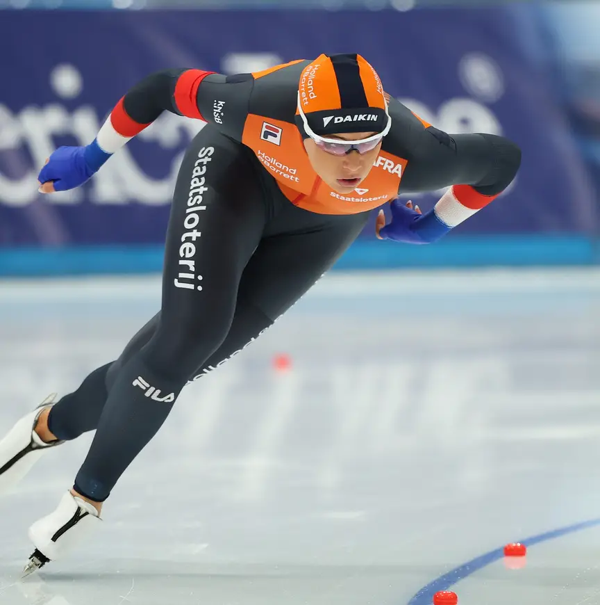 Jutta Leerdam tijdens de tweede World Cup in Beijing