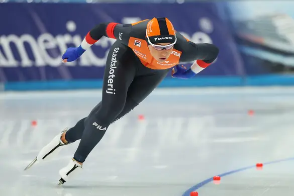Jutta Leerdam tijdens de tweede World Cup in Beijing