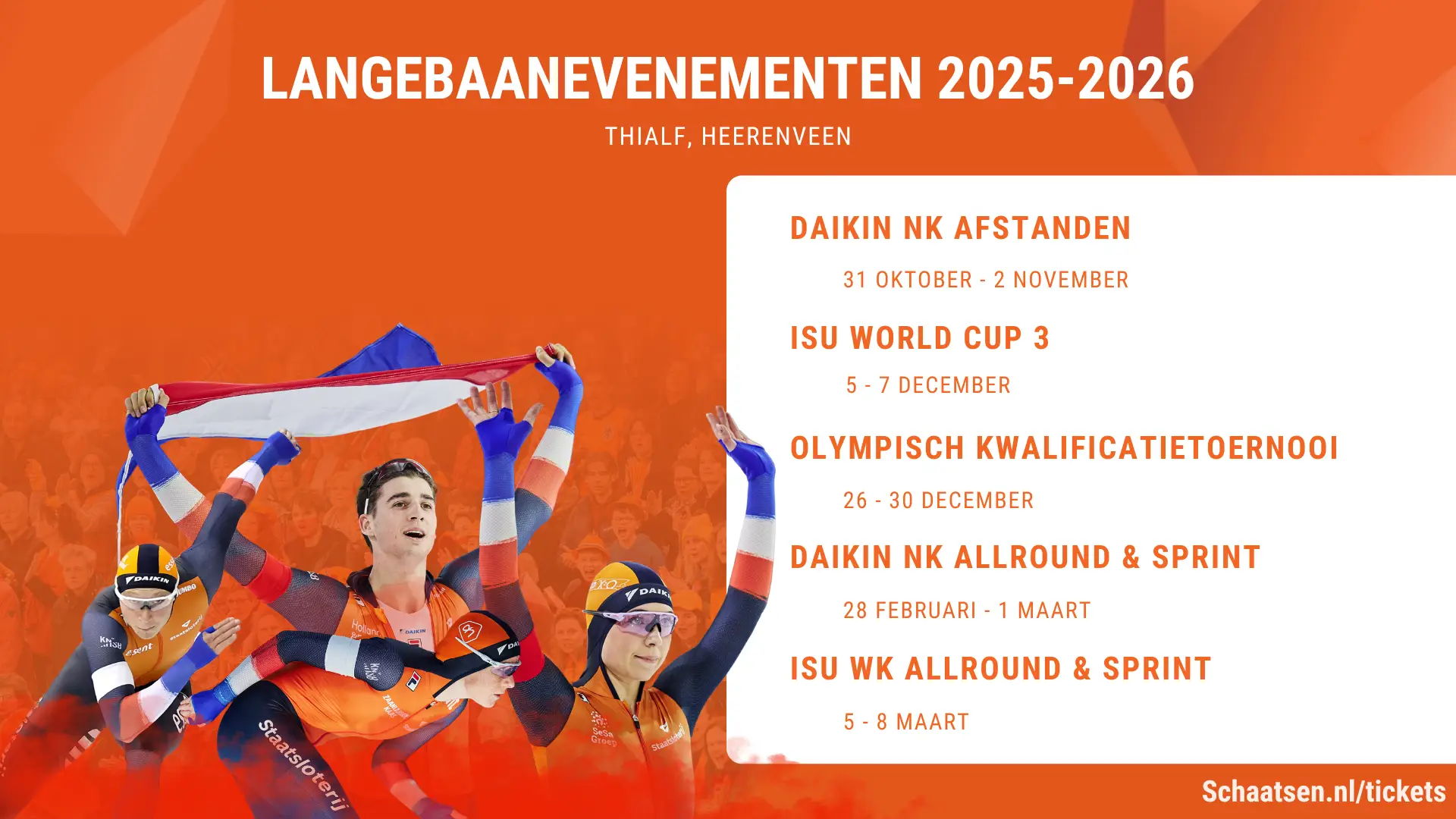 Kalender evenementen Thialf