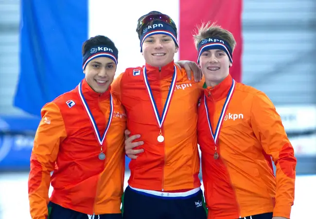 Podium Sebas Diniz en Daan Spruit