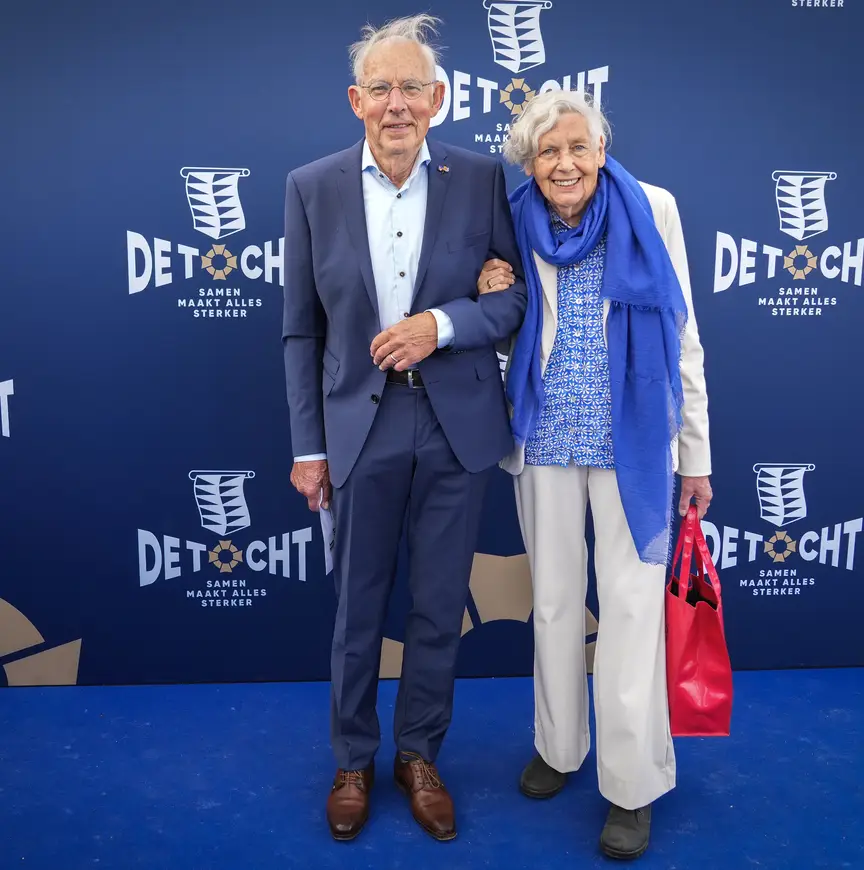 Henk Kroes en vrouw Zwaantje Kroes bij musical De Tocht