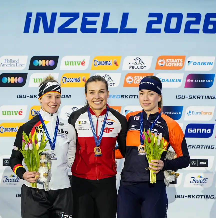 Marrit Fledderus op het podium