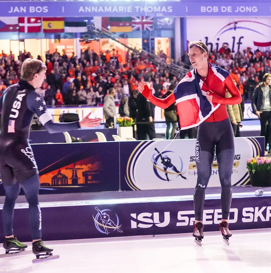 Wederzijds respect tussen Jordan Stolz en Sander Eitrem