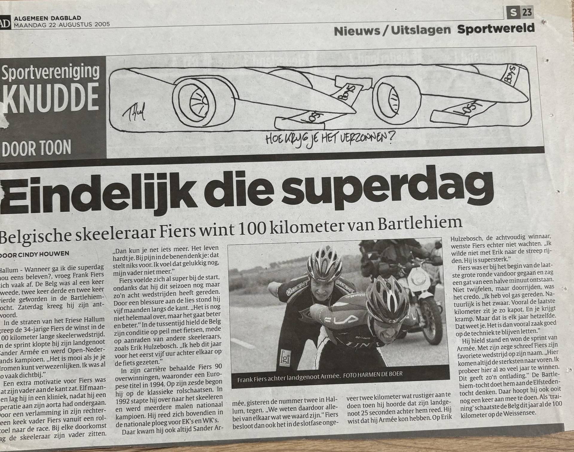 Het AD over Frank Fiers in 2005