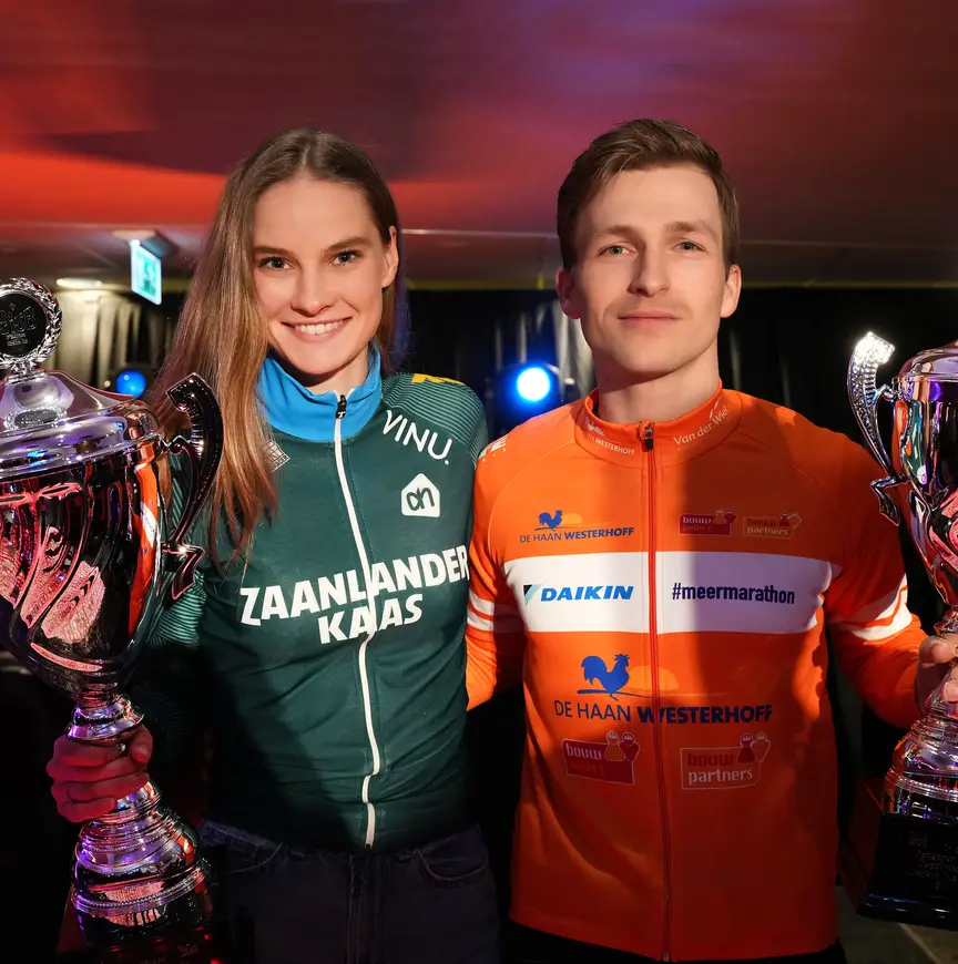 Bente Kerkhoff en Luc ter Haar: winnaars van de Marathon Cup 2024-2025