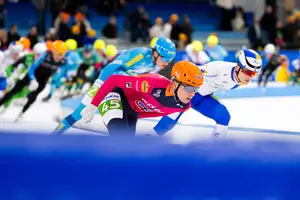 Harm Visser tijdens de SPRINT Marathon in Thialf