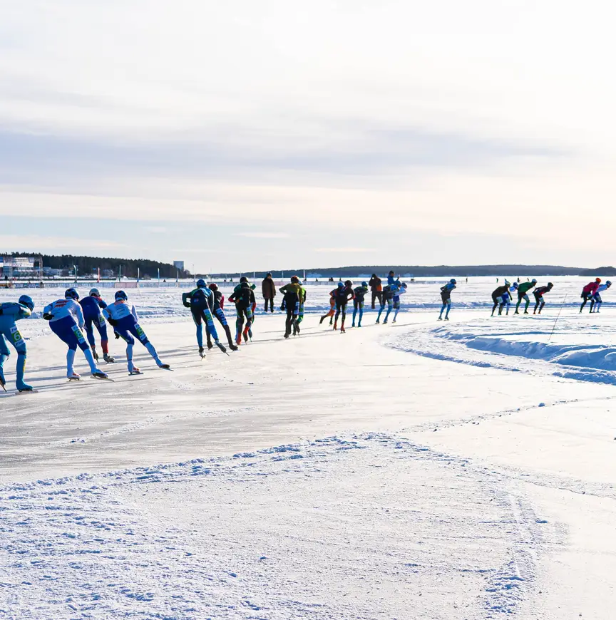 Het peloton in Luleå