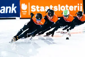 Sven Roes en Teun Boer op kop van de groep