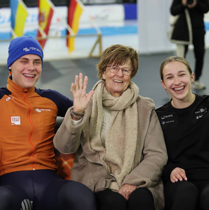 Ans Boekema-Schut met kleinkinderen Jack en Charley Boekema