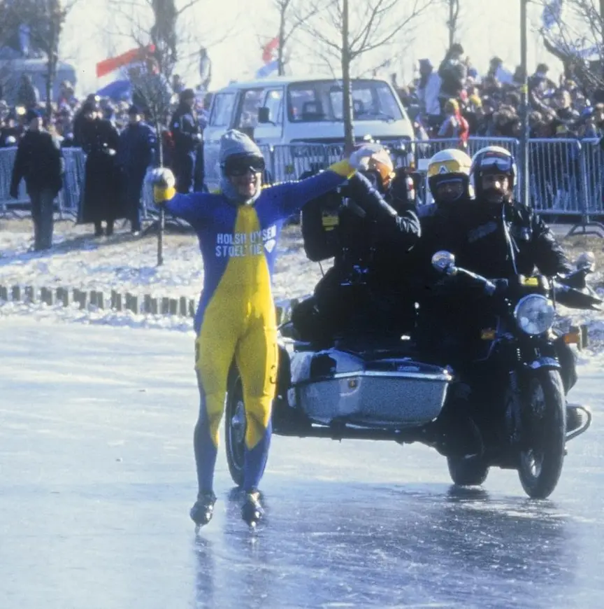 Evert van Benthem wint de tweede Elfstedentocht op een rij, in 1986