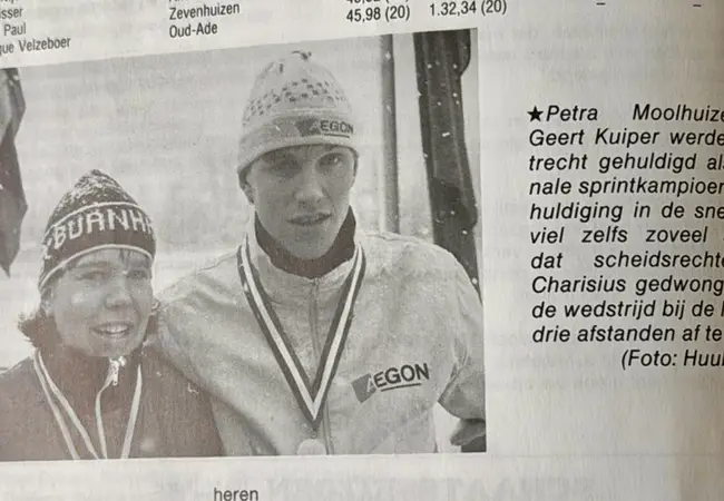 Geert Kuiper, NK sprint, 1986, krantenknipsel