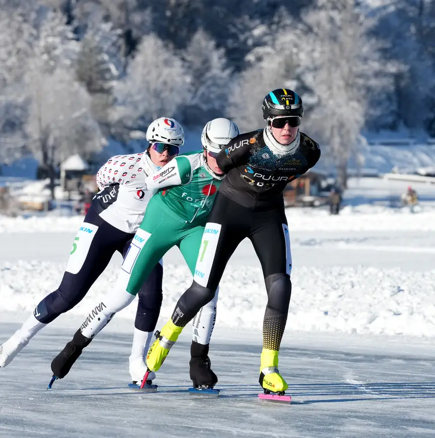 Gioya Lancee in de kopgroep op de Weissensee