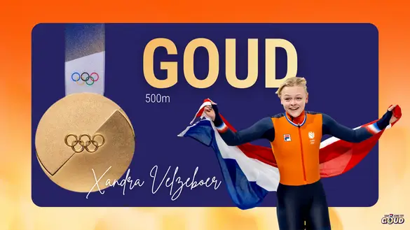 Goud 500m Xandra Velzeboer