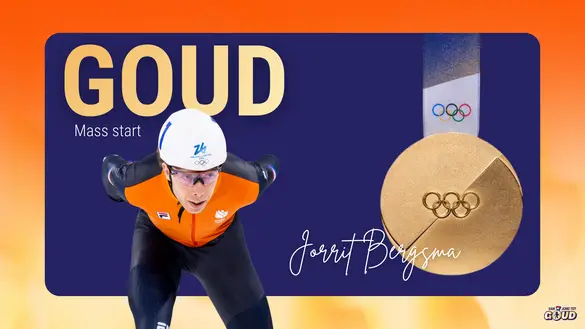 Goud mass start Jorrit Bergsma