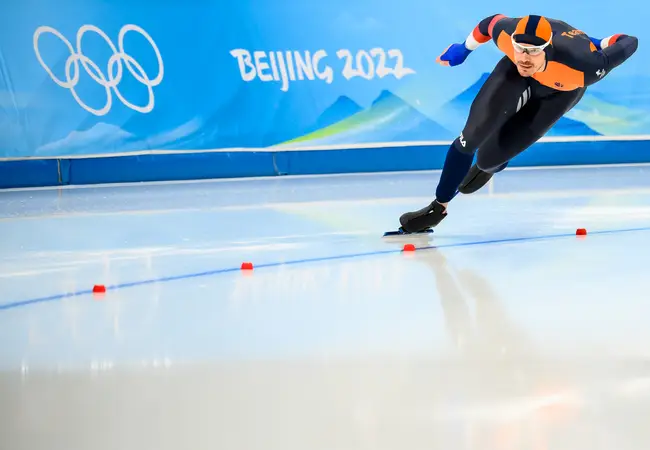 Hein Otterspeer op de 1000 meter in Beijing OS 2022