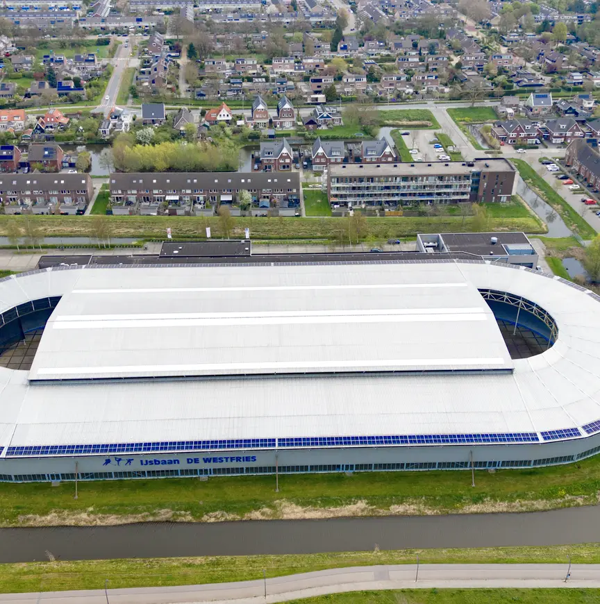 IJsbaan de Westfries Hoorn vanuit de lucht