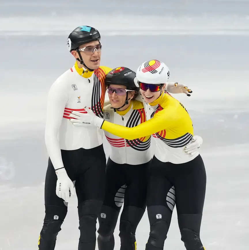 Stijn en Hanne Desmet en Tineke den Dulk