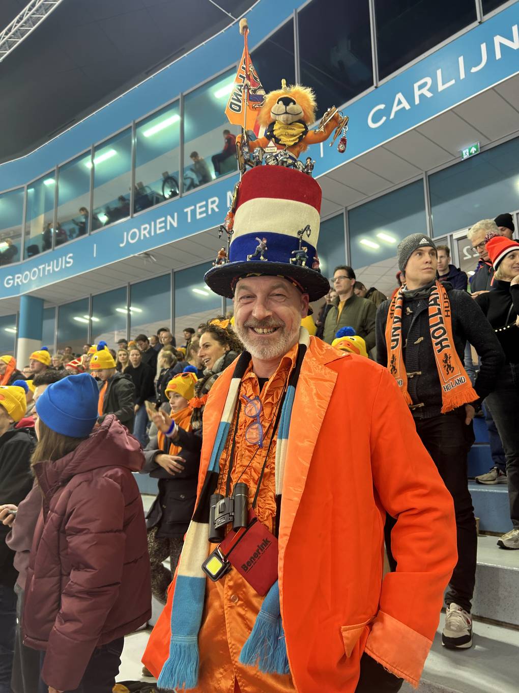 Schaatsfan in Thialf meneer