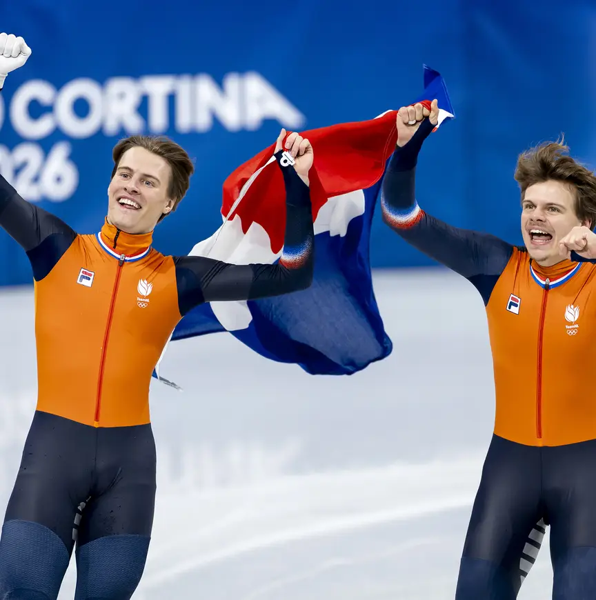 Jens en Melle aan het feest