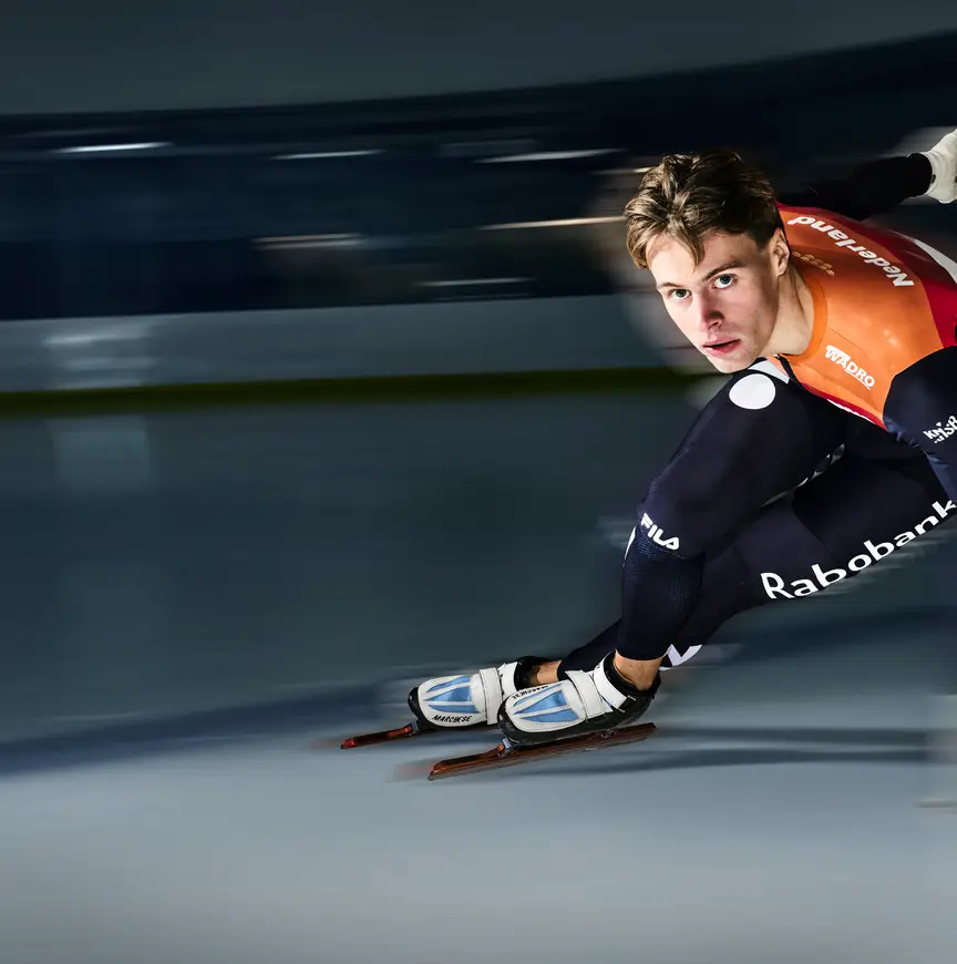 Jens van 't Wout op de schaats
