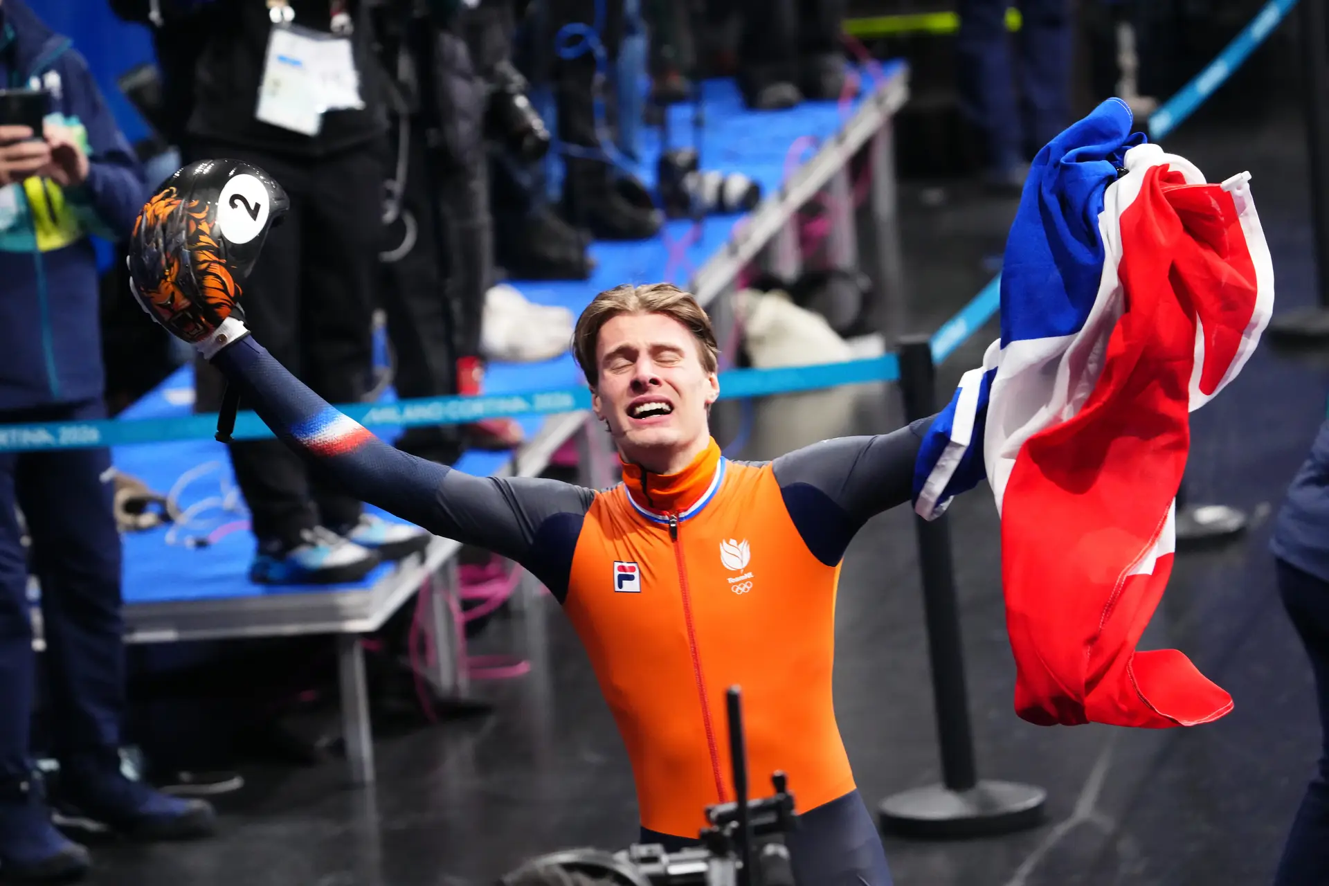 Jens' euforie na de zege OS 1000 m