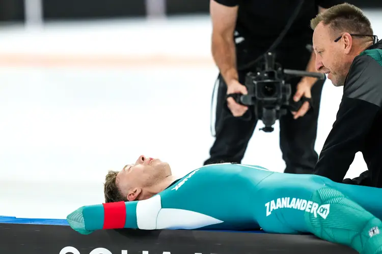 Jorrit Bergsma uitgepierd na 10 km OKT
