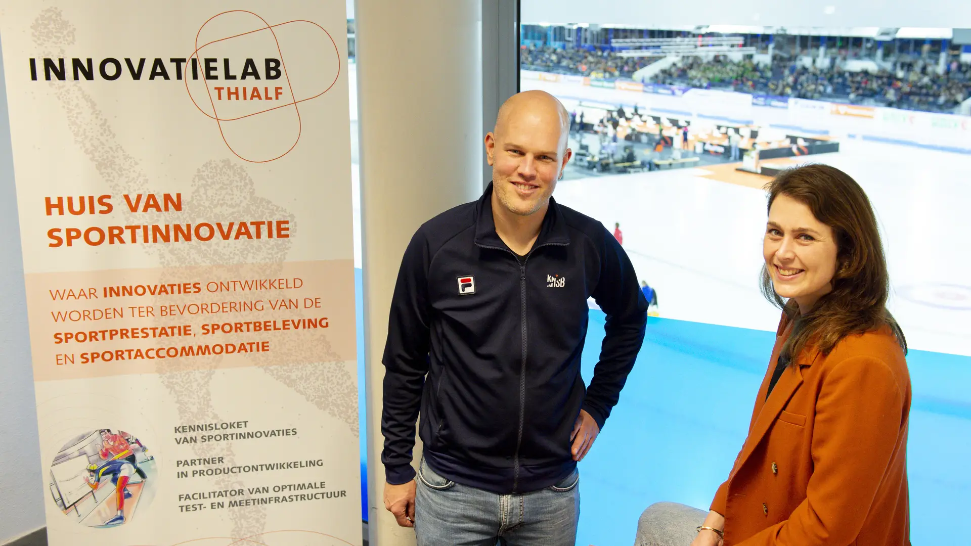 Jurre Trouw en Inge Stoter in Thialf