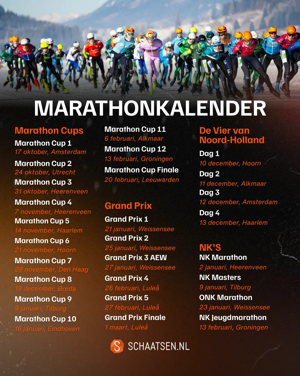 Marathonkalender 2026-2027