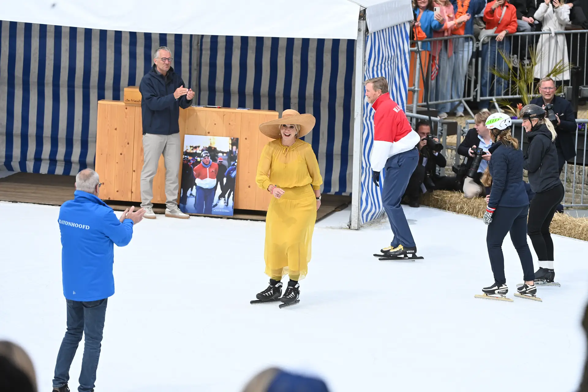 Koningin Maxima op de schaats