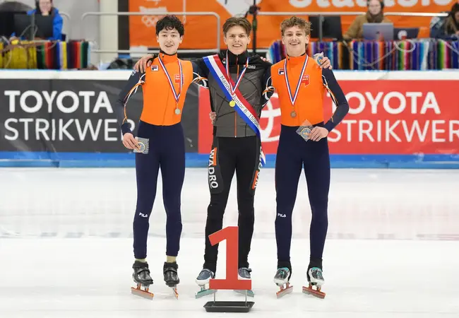 NK Shorttrack Junioren B mannen 1500mtr - Neeke Smit.