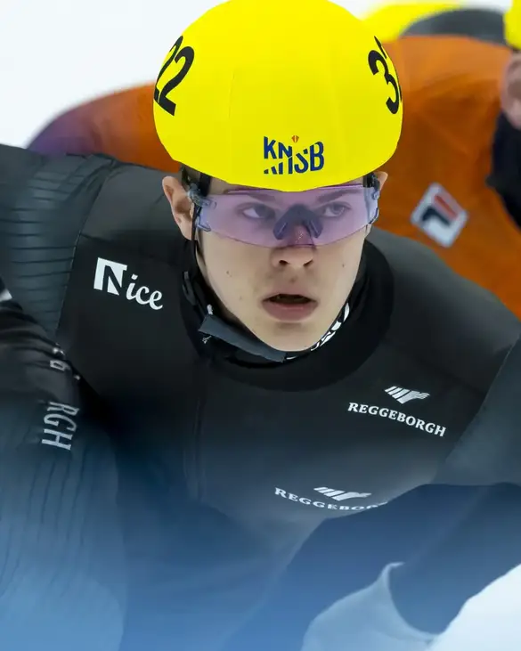Leon Visser tijdens een KNSB Cup wedstrijd