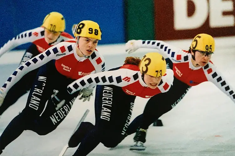 Anke Jannie Landman (helmnummer 98), NK Shorttrack 1997