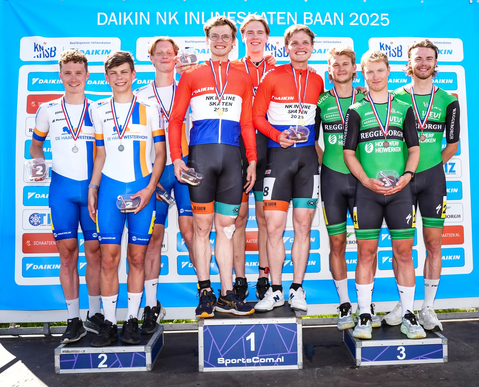 Podium teamrelay mannen NK Ilnine