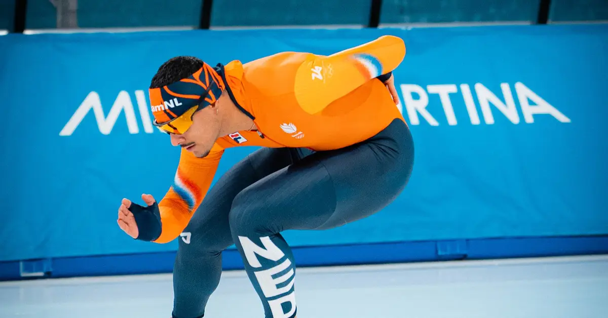 Sebas Deniz Prepares for Olympic 500 Meter Speed Skating Event in Milan