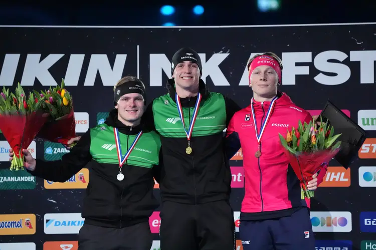 Janno Botman met Jenning de Boo en Merijn Scheperkamp op het podium
