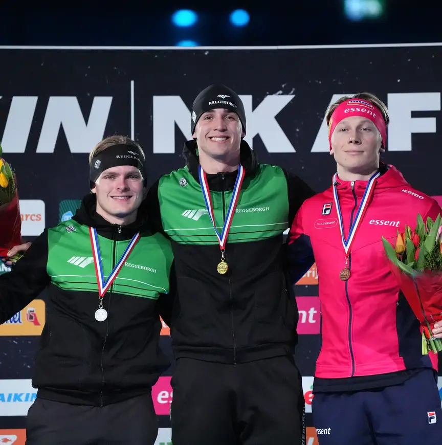 Janno Botman met Jenning de Boo en Merijn Scheperkamp op het podium