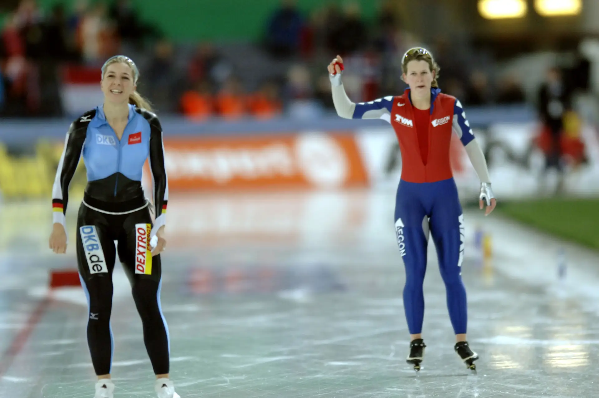 Anni Friesinger Ireen Wüst WK Sprint 2007