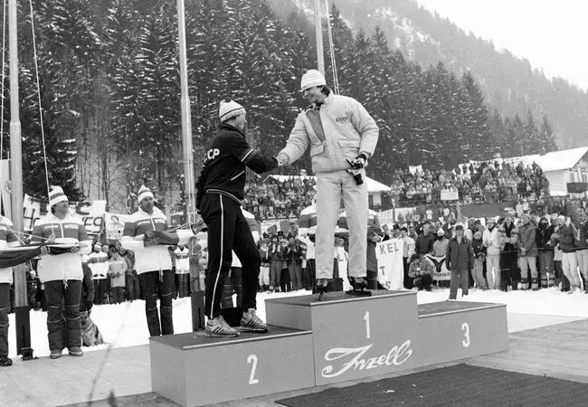 Inzell huldiging Hein Vergeer 1986