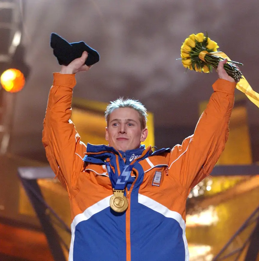 Jochem Uytdehaage met olympisch goud om de nek