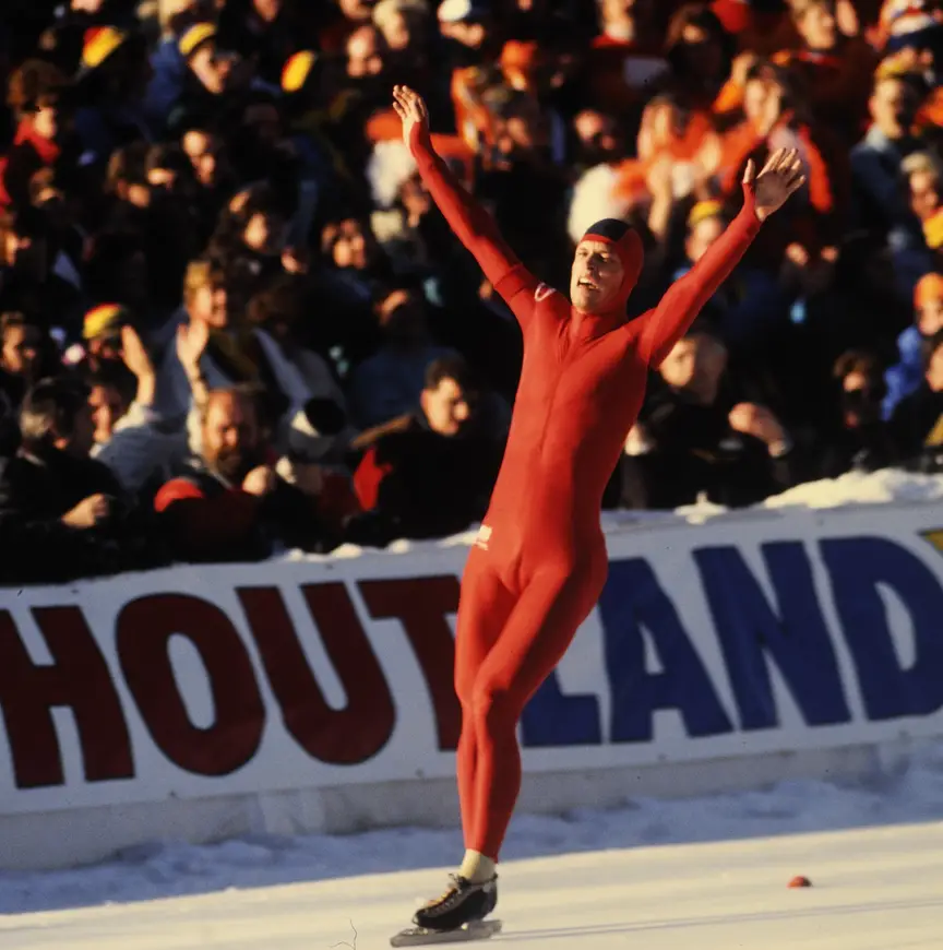Johan Olav Koss bij het WK Allround in 1990 (Innsbruck)