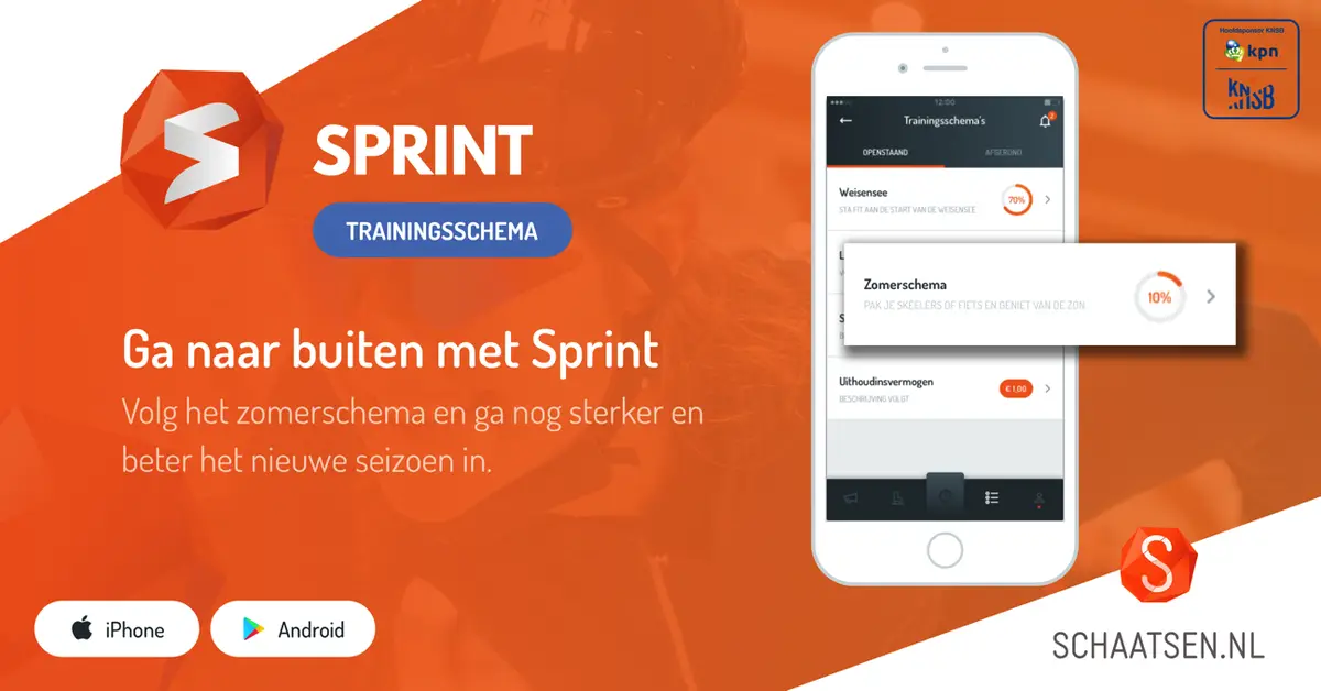 Ga de uitdaging aan met het Sprint zomerschema - Schaatsen.nl