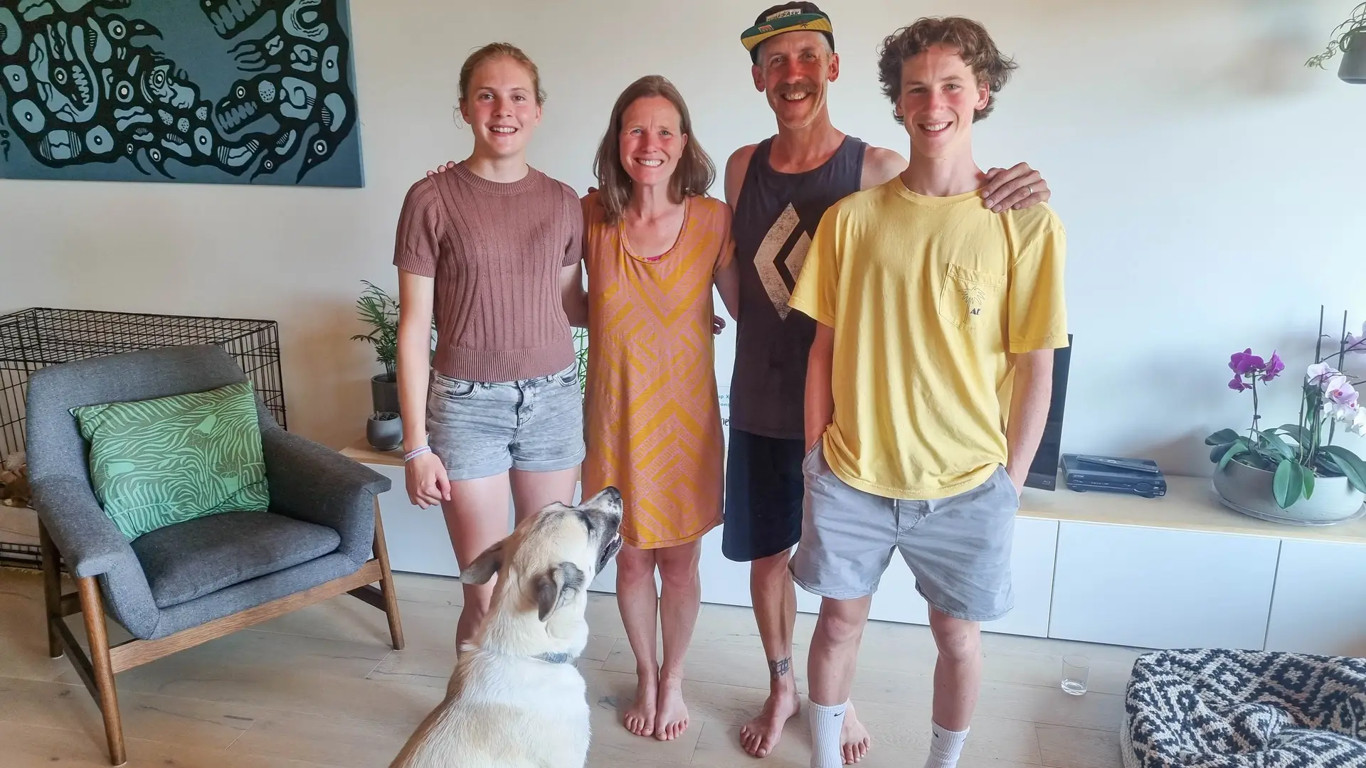 Silke Kabel met Tonny de Jong en gezin