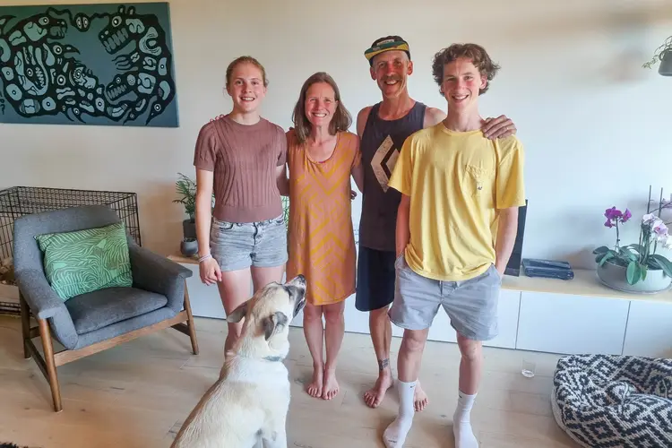 Silke Kabel met Tonny de Jong en gezin